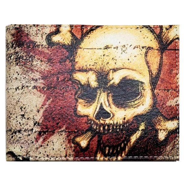 "Skull" Pocket Wallet for wholesale by Bronze Baboon
