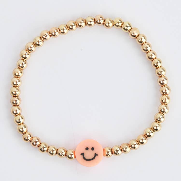 Sparkle Sisters by Couture Clips - Wholesale Beaded Bracelet - Kids - Beaded Happy Face Bracelet0