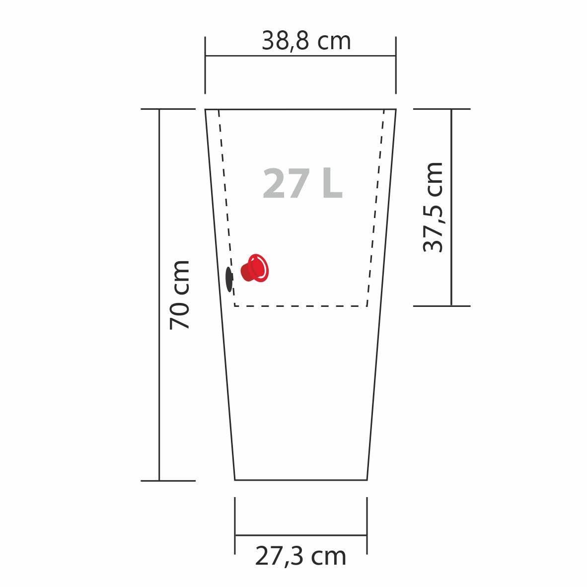 Scheurich - Wholesale Plant Pot - Coneo High 243 plastic flower pot/planter5