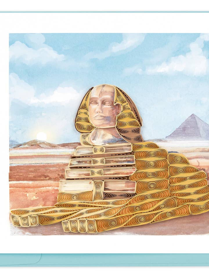 Quilled Stora sfinxen i Giza Gratulationskort för wholesale av Quilling Card
