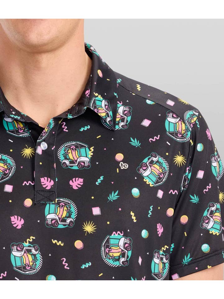 Tipsy Elves – Polo - Homem por atacado – Camisola Polo de Golfe com Cão e Cachorro-Quente - Roupa de Golfe Divertida para Homens2