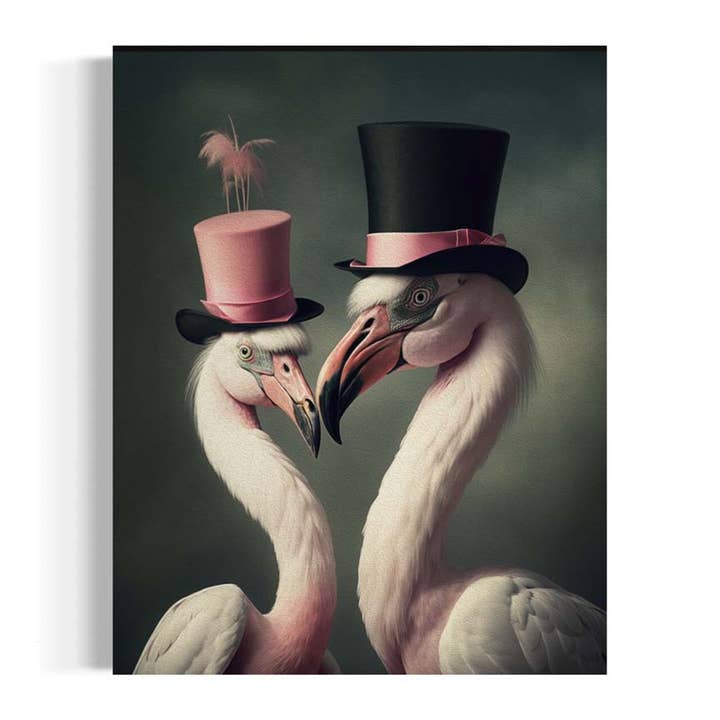 Decoración de pared victoriana con flamencos AS214 para venta al por mayor de Salty Alyce