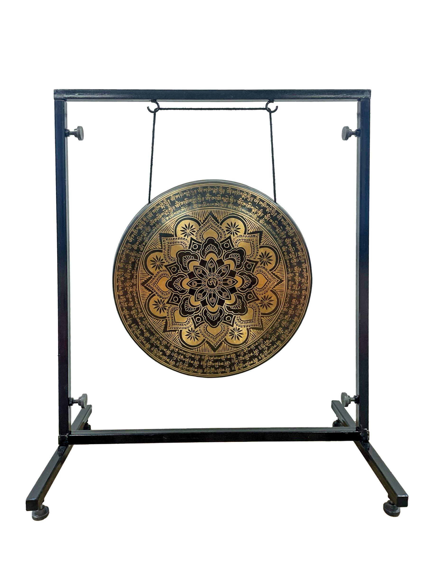 Yak & Yeti - Wholesale Meditation Supplies - Therapy Gong Lotus Sacred Geometry Engraved