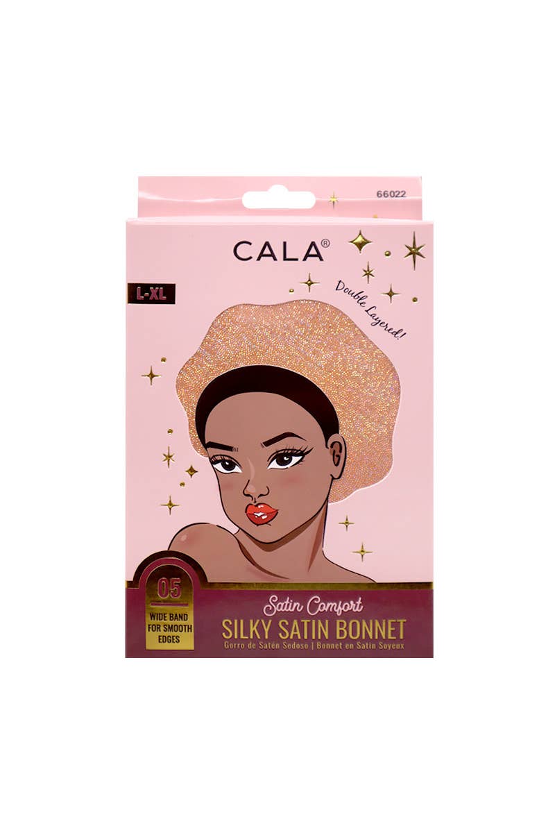 PINEAPPLE Beauty – wholesale Sleep cap / bonnet – women's – CALA 66022 Shiny Peach Satin Comfort Silky Satin Bonnet - 61