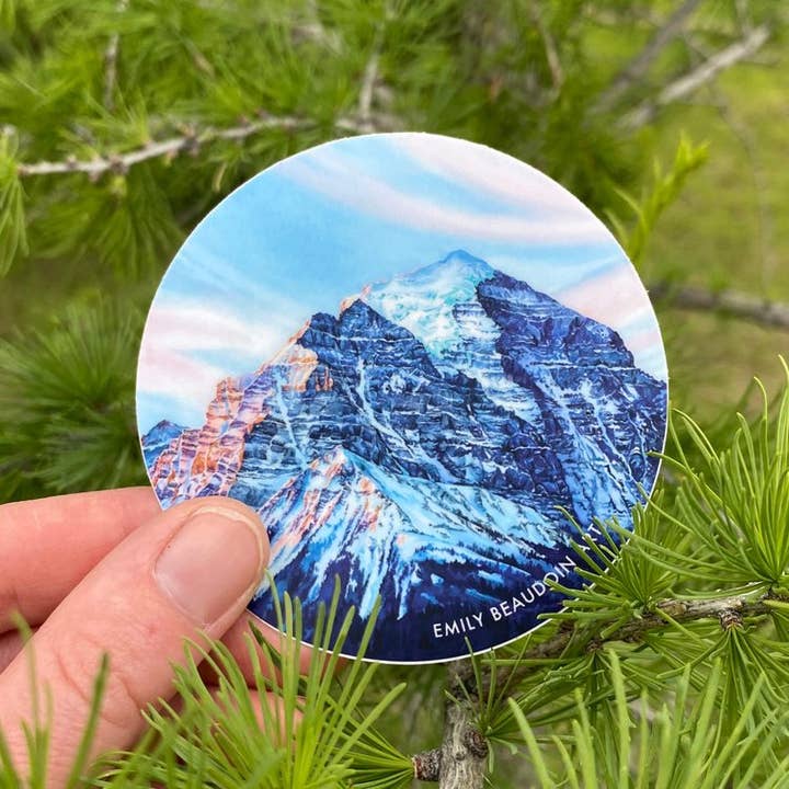 Mount Temple 3" klistermärke för wholesale av Emily Beaudoin Art