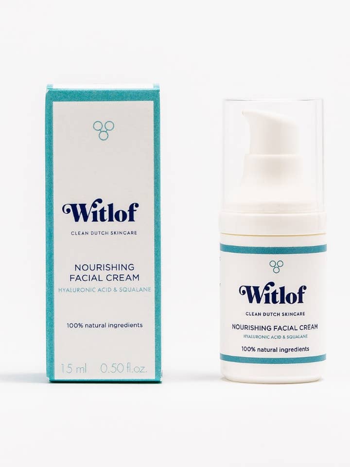Crema viso nutriente da 15 ml per la vendita all'ingrosso da parte di Witlof Clean Dutch Skincare
