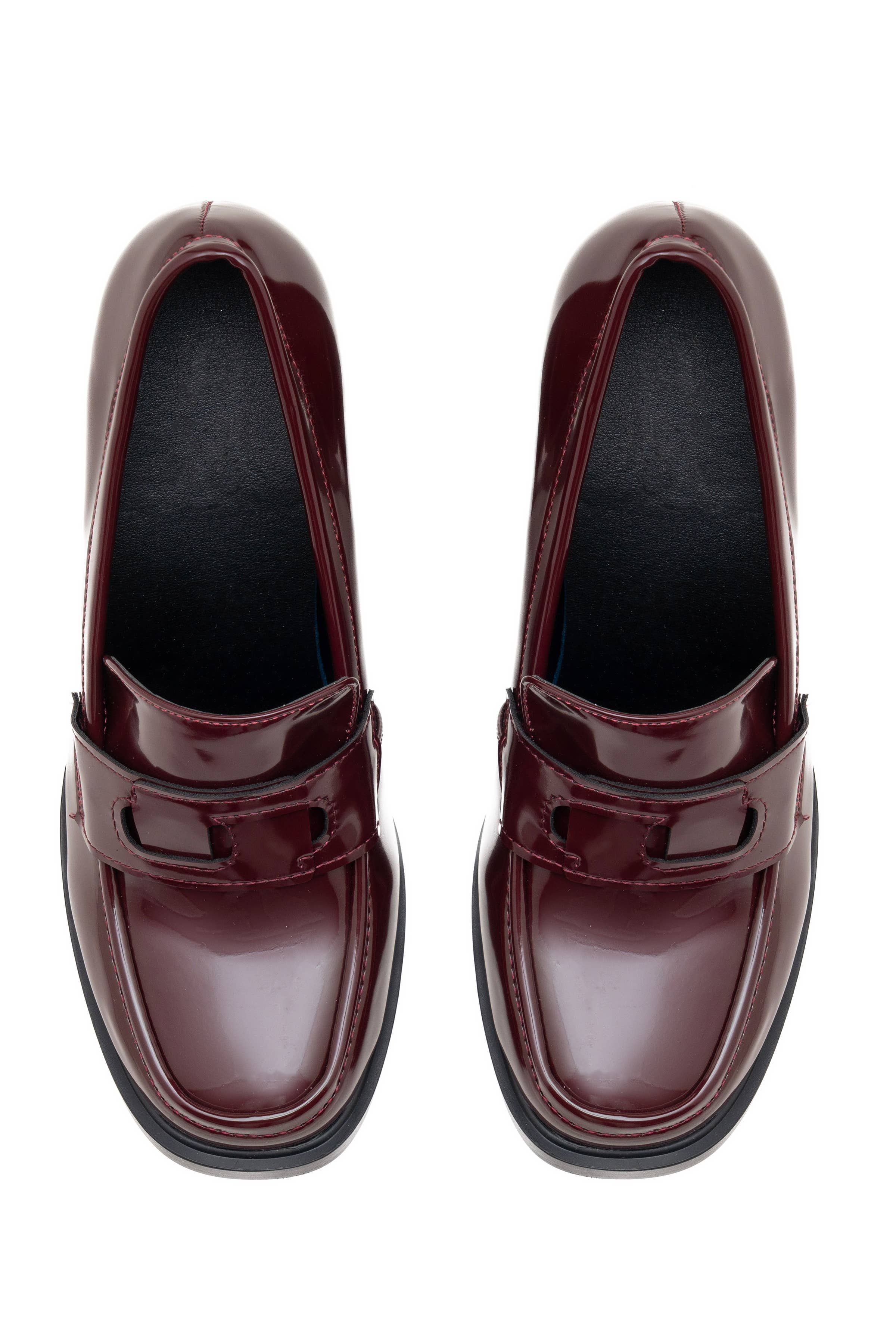 C'M PARIS - Wholesale Loafers - Women's - Patent Leather Block Heel Loafer 92386