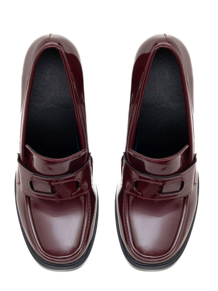 C'M PARIS - Wholesale Loafers - Women's - Patent Leather Block Heel Loafer 92386