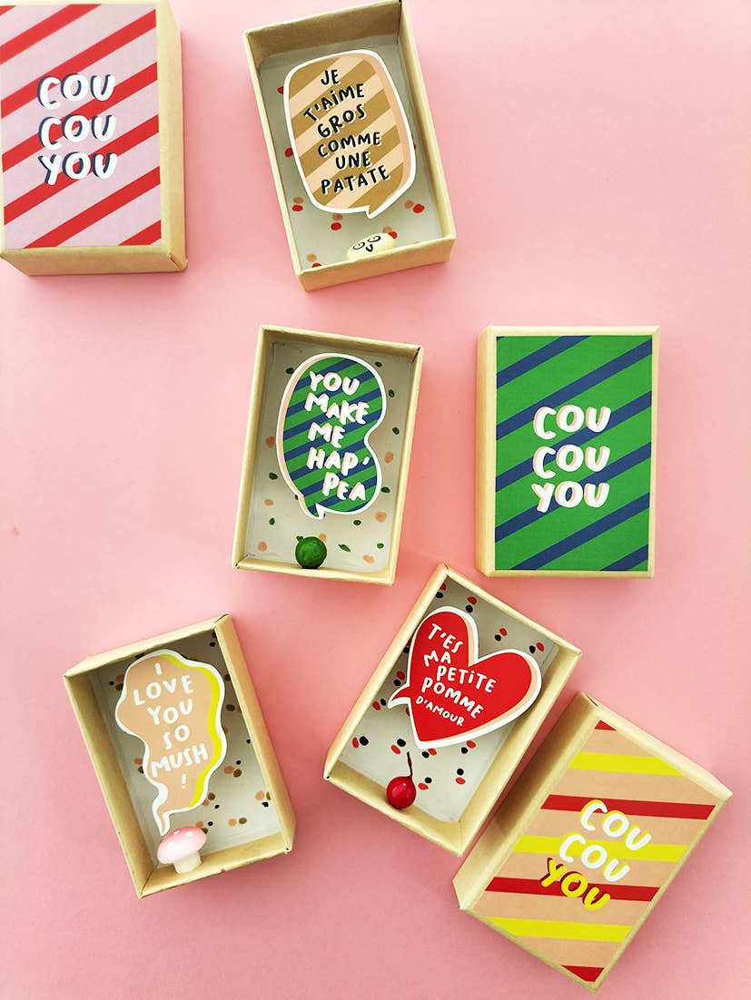 Pamela Loops – wholesale Love card – Boîte diorama message d'amour champignon1