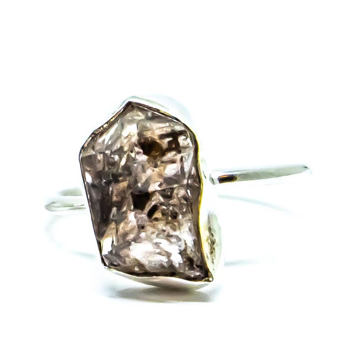 Quasar Gems USA – wholesale Solitairering – Ring i sterlingsilver med Herkimer-diamant4