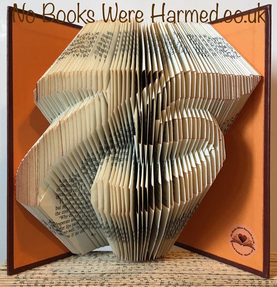 No Books Were Harmed.co.uk - Wholesale Sculpture - Milestone Numbers Hand Folded Book Art Sculpture Gift10