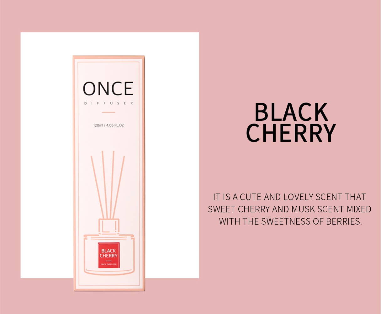 Every Reason - Wholesale Reed Diffuser - Once Black Cherry Reed Diffuser 4 Oz (120 Ml)9