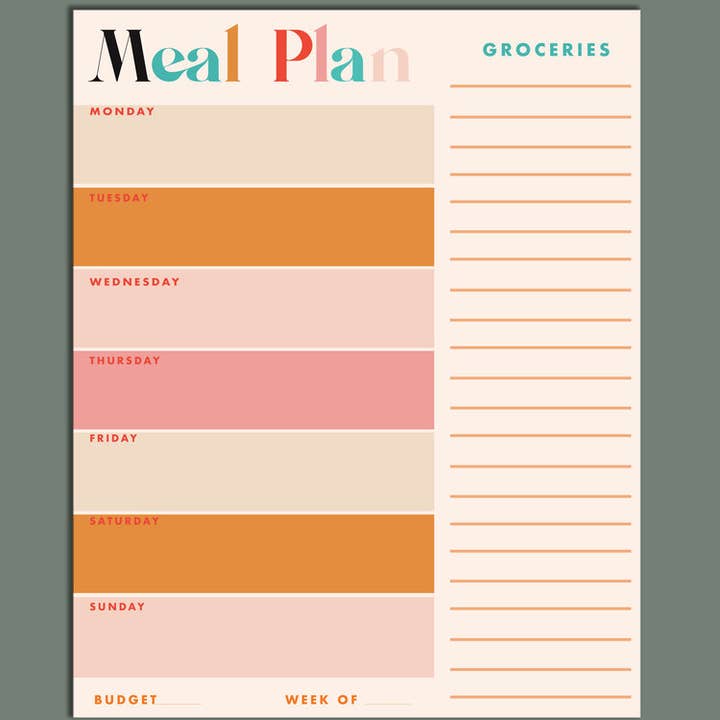 Bloc-notes Plan Repas pour la vente par Godly Gorgeous