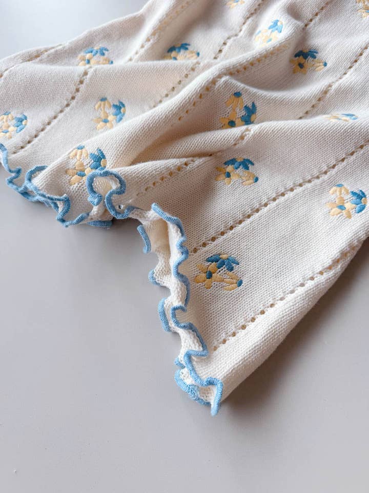 FRECKLES the label - Wholesale Dress - Kids - PRE-ORDER Bloom Pointelle Tie Dress | Pansy1