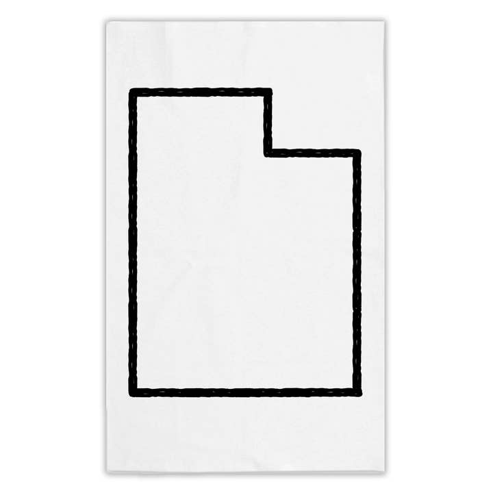 Utah Outline Tea Towel for wholesale by Fount Paper