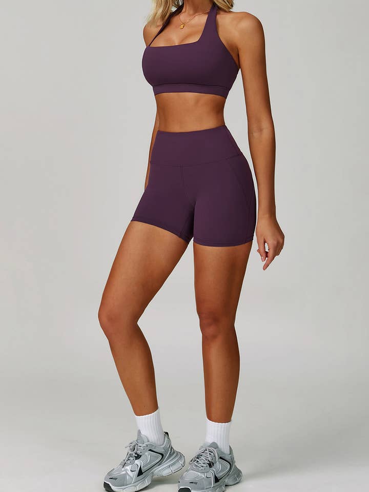Crave by FW - Wholesale Activewear Set - Women's - Activewear Set with Halter Sports Bra and Short9