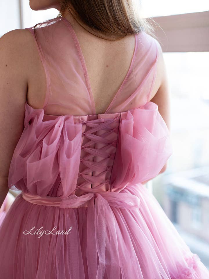 Lilyland – wholesale Mommy & me-set – Barbie Tulle klänningar för mamma och dotter med tåg
