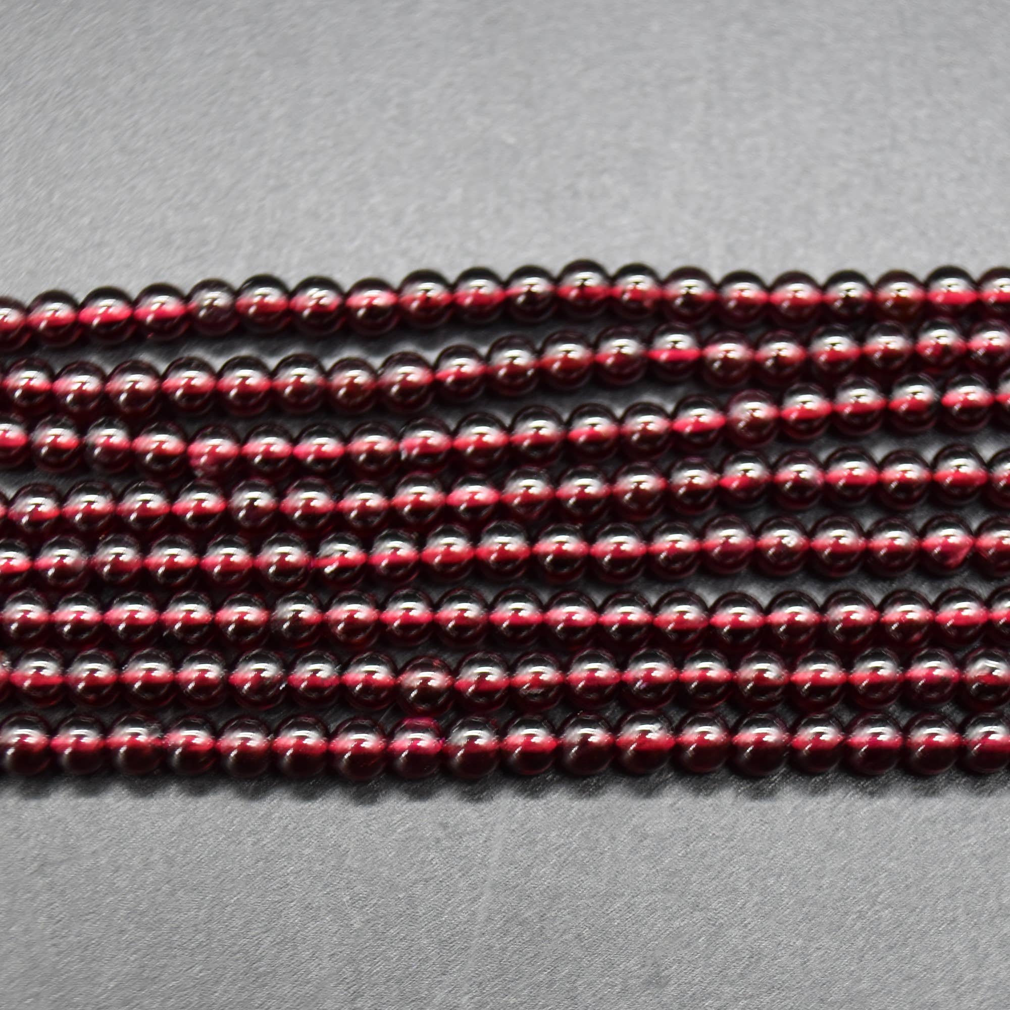 Oriental Direct Craft Supplies - Wholesale Beads - Natural Garnet Semi-Precious Gemstone Round Beads3