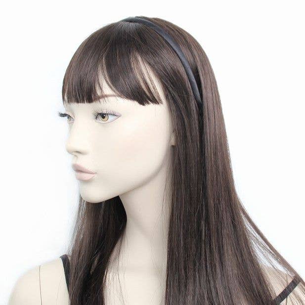 Inca UK – wholesale Fashion headband – women's – 1cm Wide Black Satin Alicebands. Card of 21