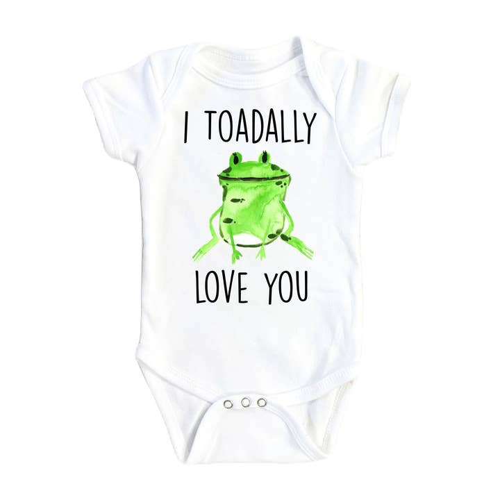 Frog Love - Baby Boy Girl Clothes Infant Bodysuit Funny Cute Newborn for wholesale by North Fork Forager LLC