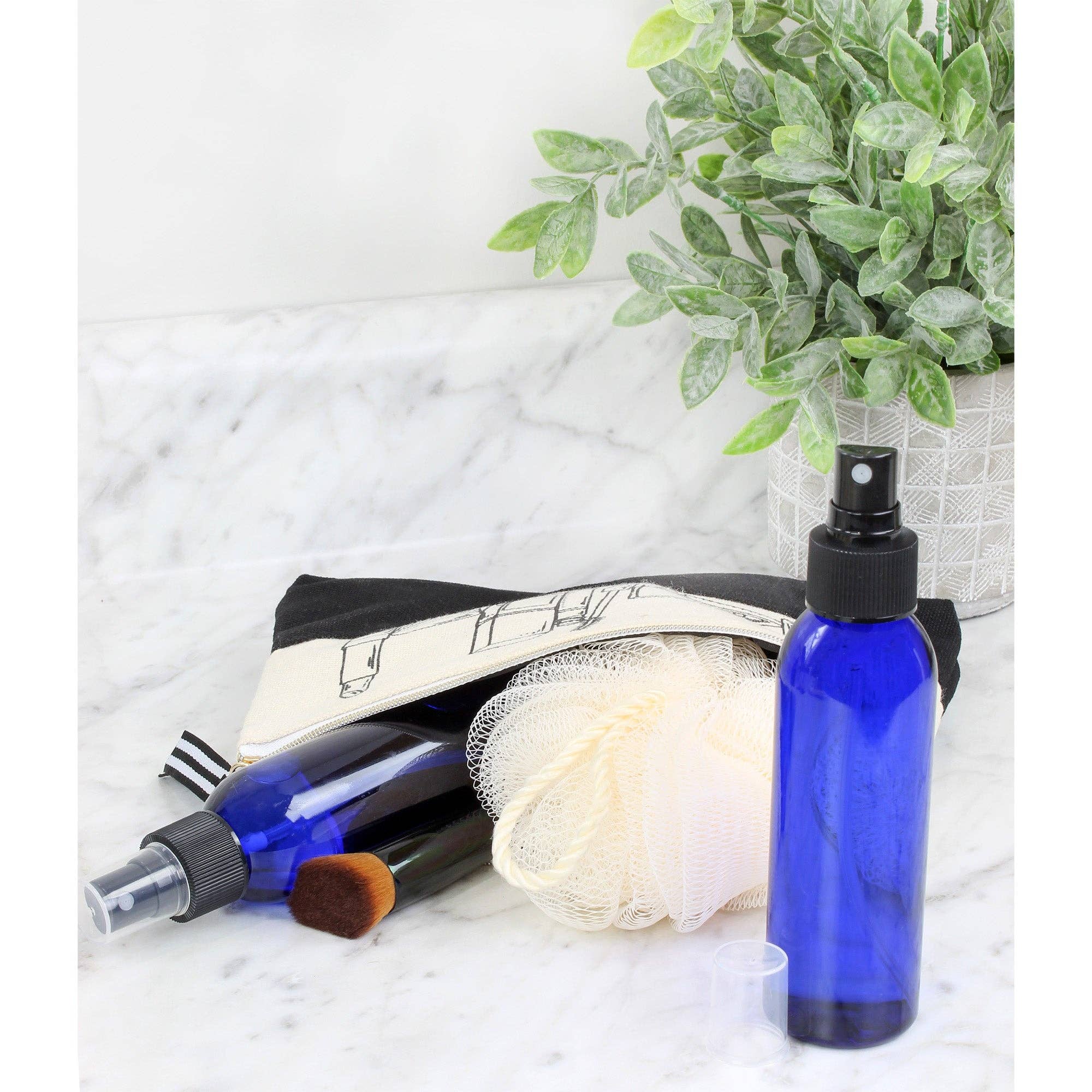 Kurated Korner – wholesale Spray bottle – Cornucopia 4oz Blue Plastic Spray Bottles (6pk)3