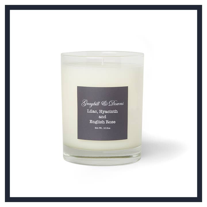 Lilac Hyacinth and English Rose Classic Candle for wholesale by Graybill & Downs