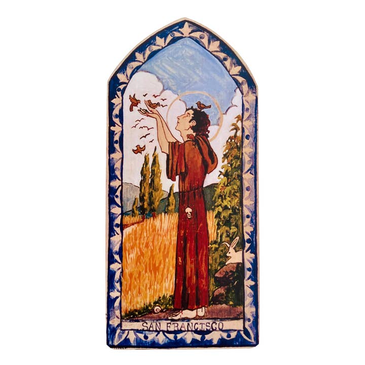 San Francisco de Asis C - Animaux, gentillesse et écologie pour la vente par Lynn Garlick Retablos