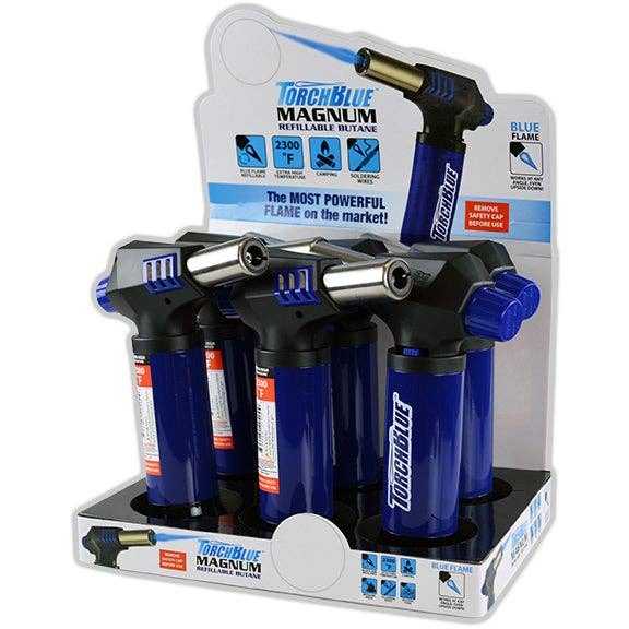 Novelty Brands - Wholesale Lighter - TORCH BLUE MAGNUM XXL 6 PIECES PER DISPLAY