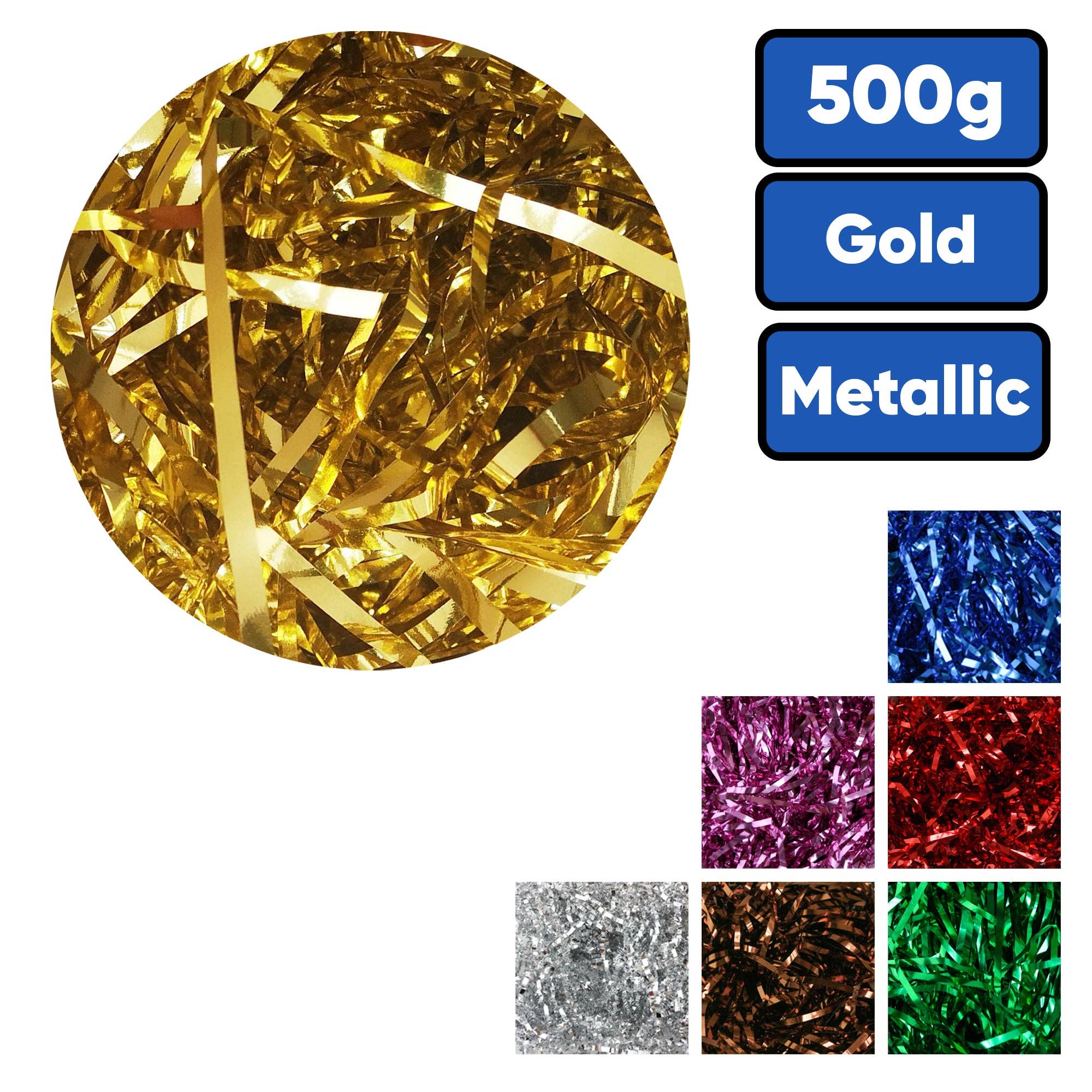 Emartbuy – wholesale Ribbon – Gift wrapping – Metallic Shredded Tissue Paper for Packaging and Decor - Gold8