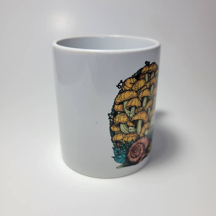 Mushroom Marauder – wholesale Coffee mug – Land Snail and Chestnut Mushrooms Mug | 11oz/15oz5