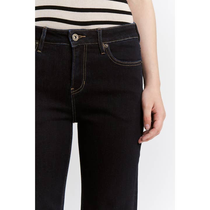 RAW BLUE MID RISE ANKLE STRAIGHT CUFFED LEG for wholesale on Faire4