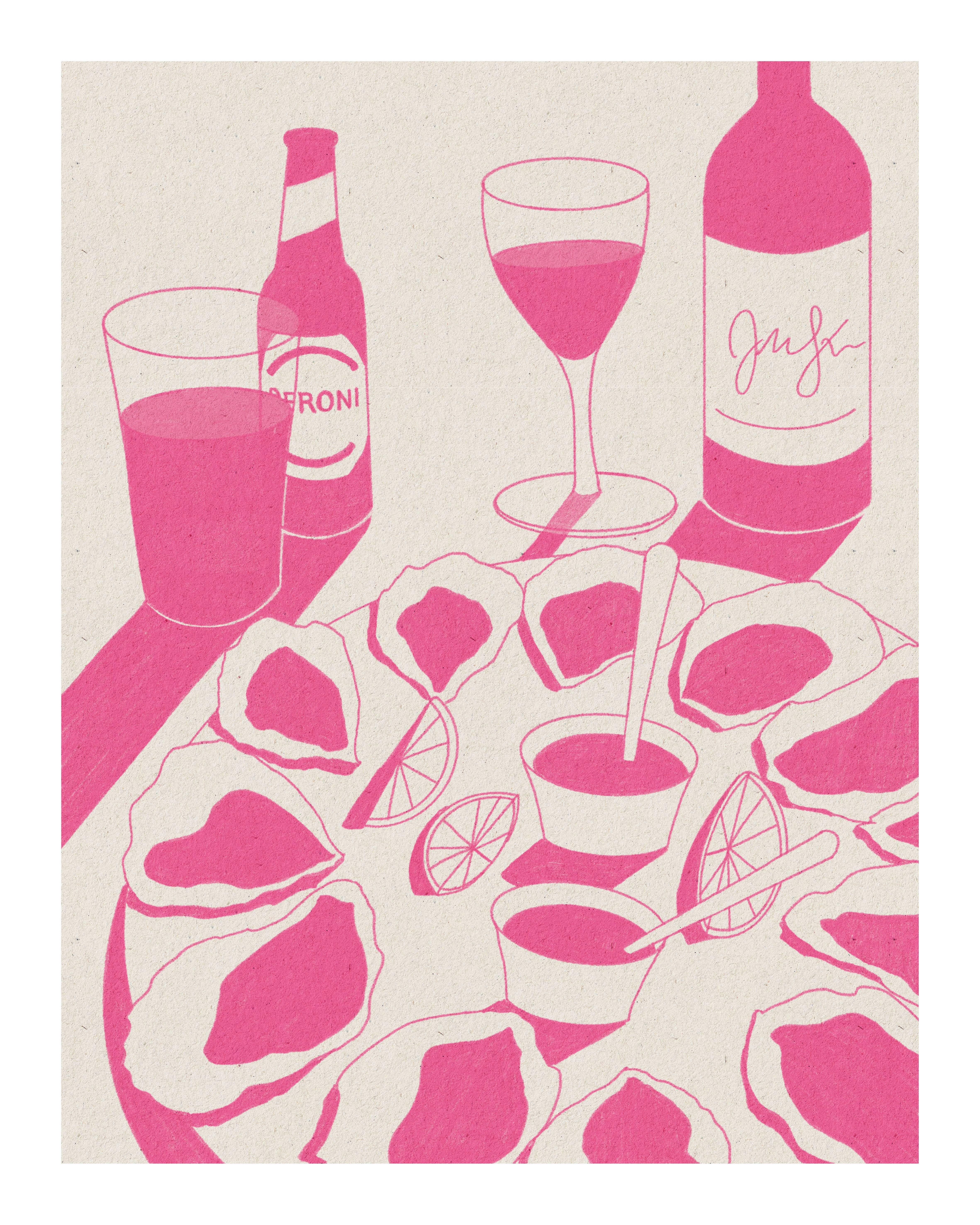 Ev Mat Studio - Wholesale Art Print - Date Night Oysters Art Print4