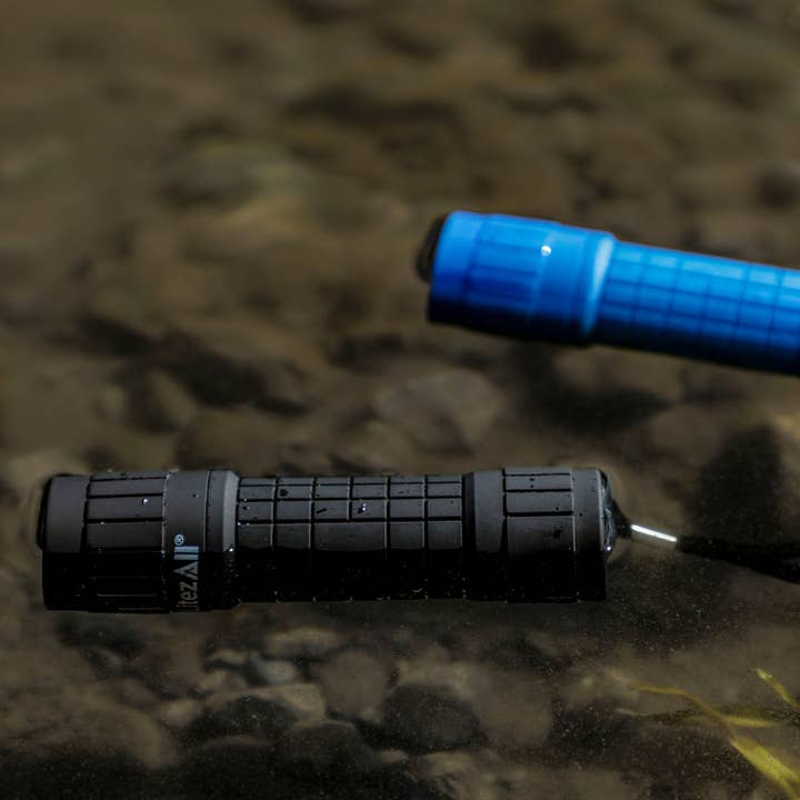 LitezAll - Wholesale Flashlight - LitezAll Rubber Coated Pocket Flashlight 2 Pack