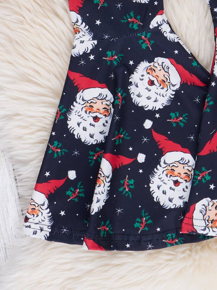 Marie Nicole Clothing - Wholesale Top & Pant Set - Kids - Grey & Black "Feelin' Jolly" Bell Bottom Outfit0