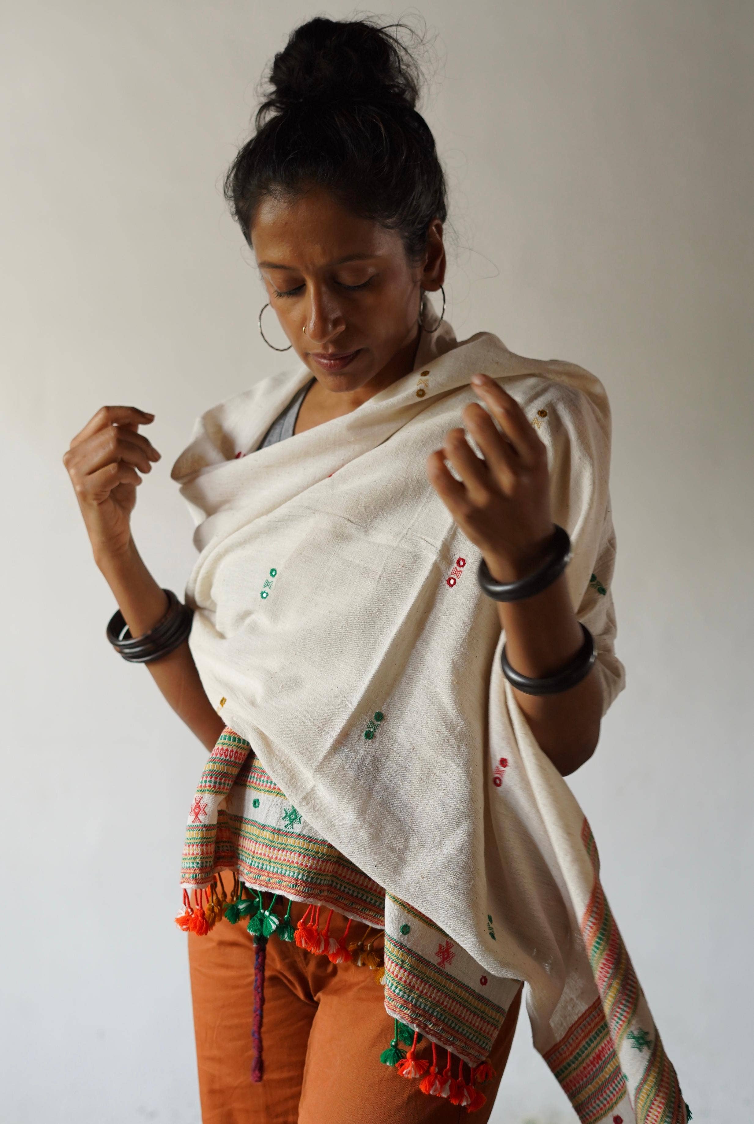 Annahmol - Wholesale Scarf - Unisex - Organic Indigenous Woven Cotton & Natural Dye Scarf25