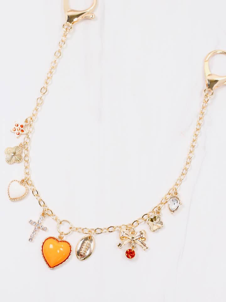 Avery Bag Chain ORANGE WHITE for wholesale by Caroline Hill