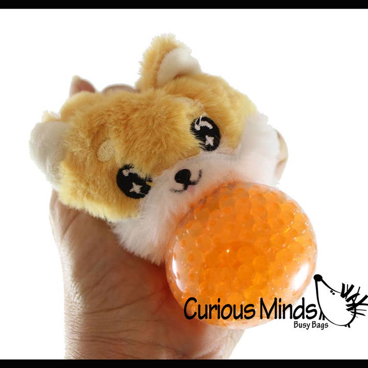 Curious Minds Toys - Wholesale Squishy Toy - Kids & Baby - 1 Plush Dog Animal Water Bead Filled Squeeze Stress Balls -