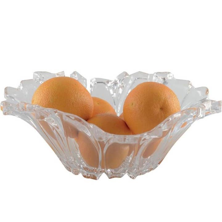 Acrylic flower-shaped fruit bowl 29.2x29.3x10.7cm for wholesale by AULICA
