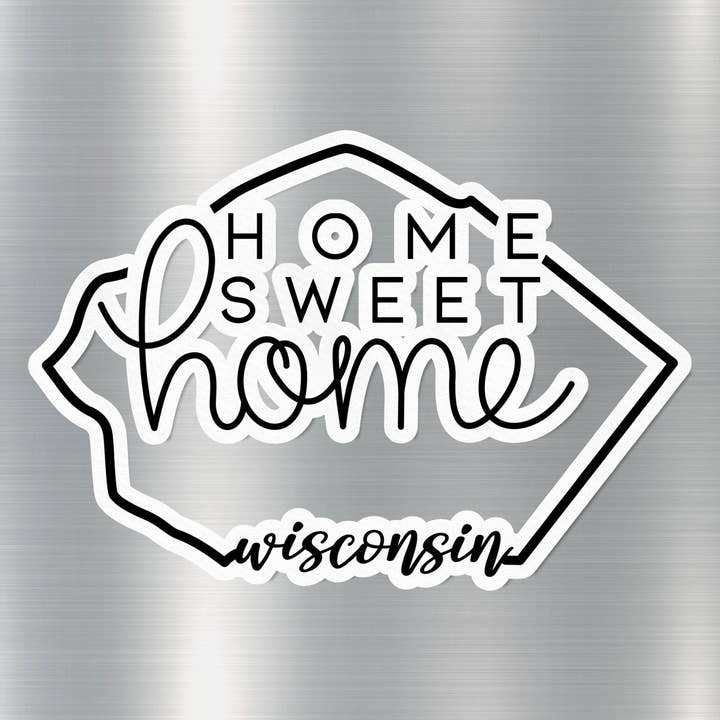 Home Sweet Home Wisconsin State klistermærke for engroshandel hos GraffMerch.com
