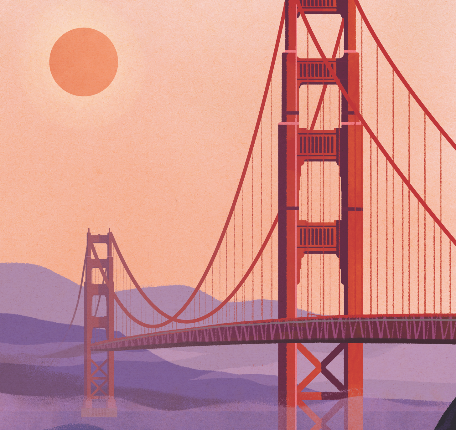 Katie Melrose Made - Wholesale Art Print - Golden Gate Bridge Travel Print 2