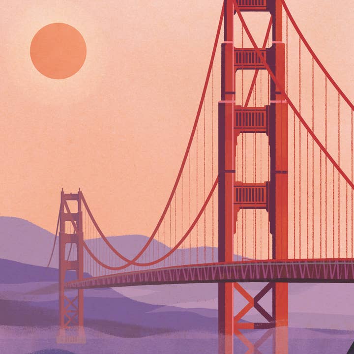 Katie Melrose Made - Wholesale Art Print - Golden Gate Bridge Travel Print 2