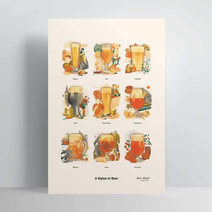 Beer Styles / Poster Art Print for wholesale by Addvent