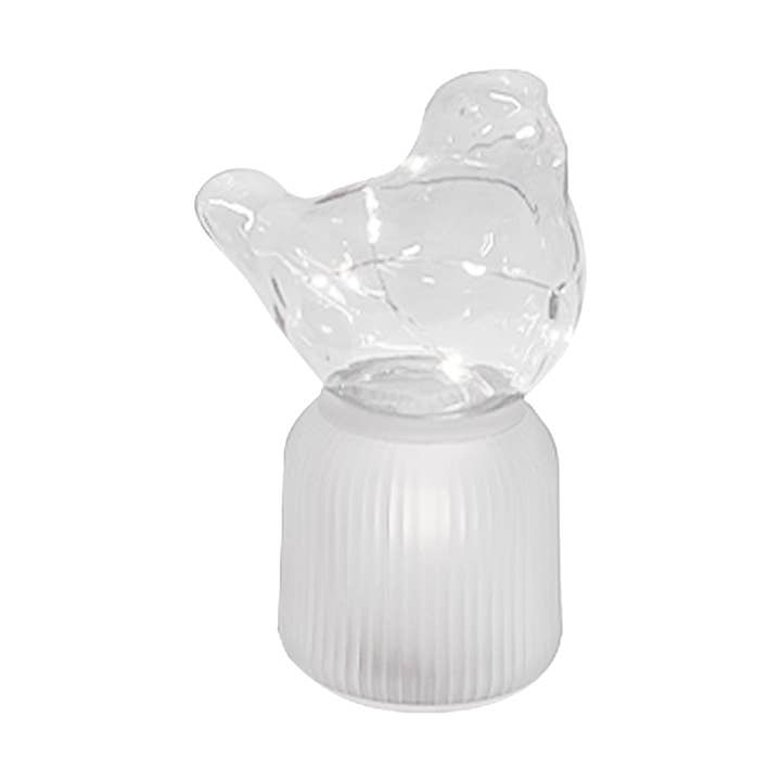 White bird LED decoration with batteries L12.5 W8.5 H18.5cm for wholesale by Opjet Paris