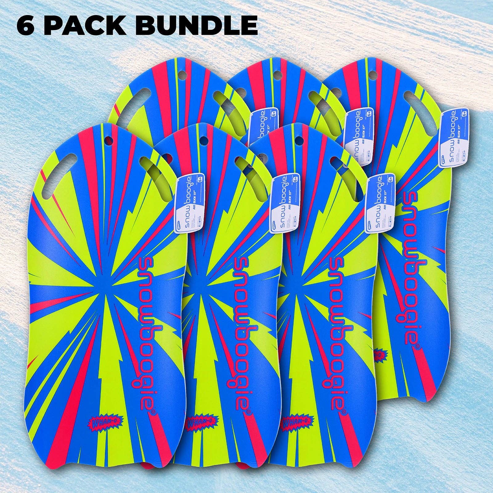 Sixale - Wholesale Sporting Accessories - Wham-O Snowboogie Snow Sled - 37" Single Rider Roll Up Air Slick Winter Sled (Graffiti/Line pattern)19