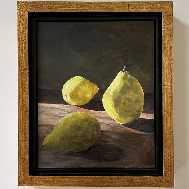 ”Hur päronen faller” Konsttryck i stilleben i vintagestil för wholesale av Coleman Senecal Art