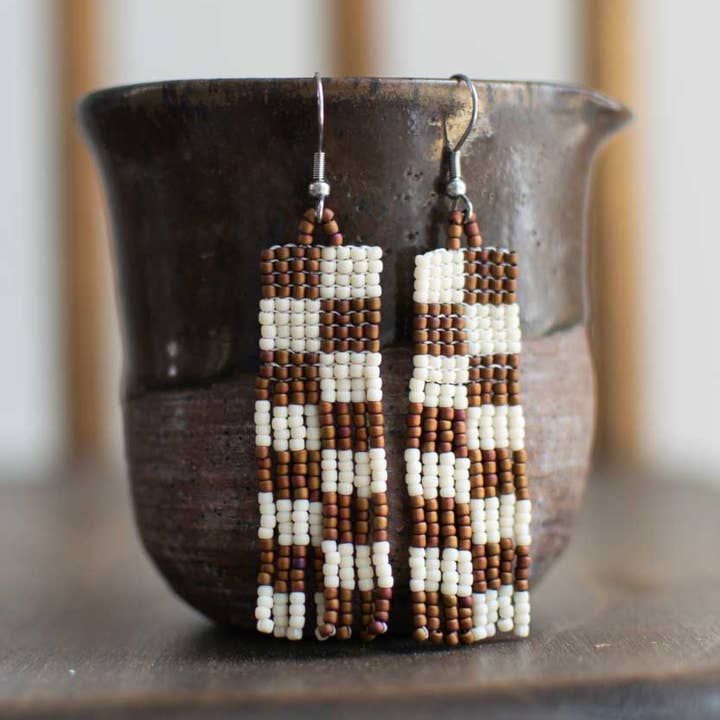 Beaded Fringe Earrings in Cuadrado for wholesale by Fair + Simple