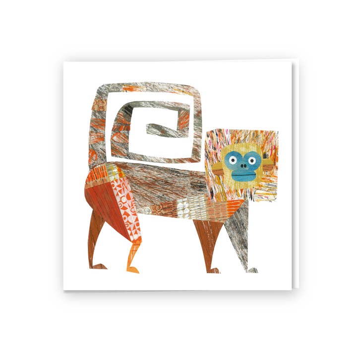 Clare Youngs - Wholesale Everyday Greeting Card - blue faced monkey greetings card
