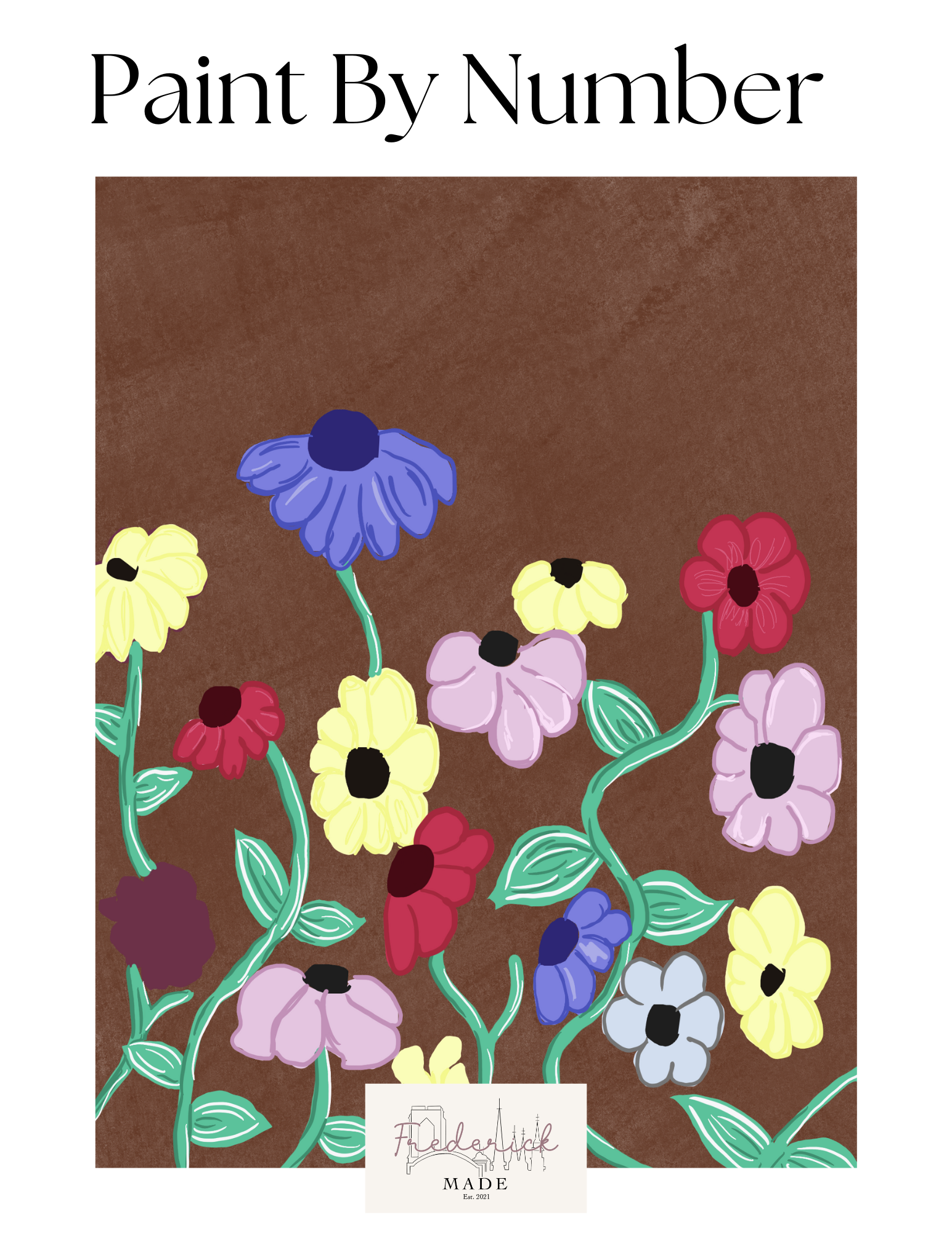 Frederick Made - Wholesale DIY Craft Kit - Eras Floral  Mini Paint by Number1