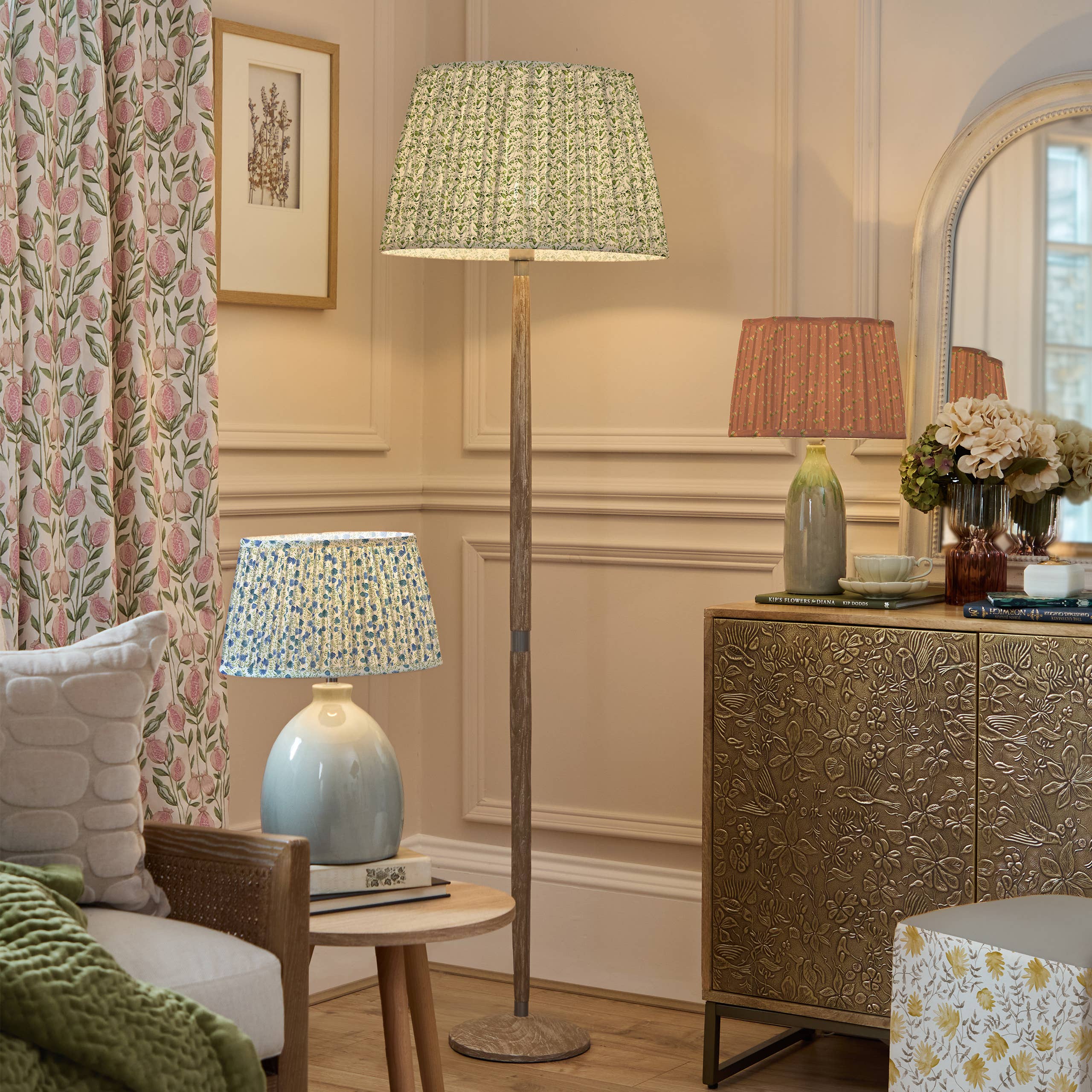 Denim Abat-jour fuselé plissé Elai Denim en vente sur Faire6