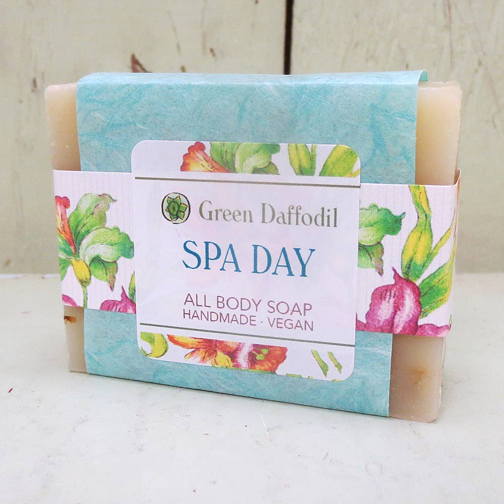 Green Daffodil Bath & Body - Wholesale Soap Set - Spa Day Soap & Washcloth Set - Gift Set1